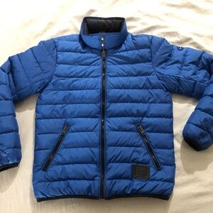Pre-owned Coach Reversible Down Jacket Blue Men Size XS Extra Small